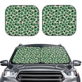 thumbnail image 2 of Sikiie Happy St. Patrick's Day Print Foldable Car Windshield Sun Visor, Car Window Sunshade Suitable for Sedan, SUV and Truck Car Accessories-Large, 2 of 6