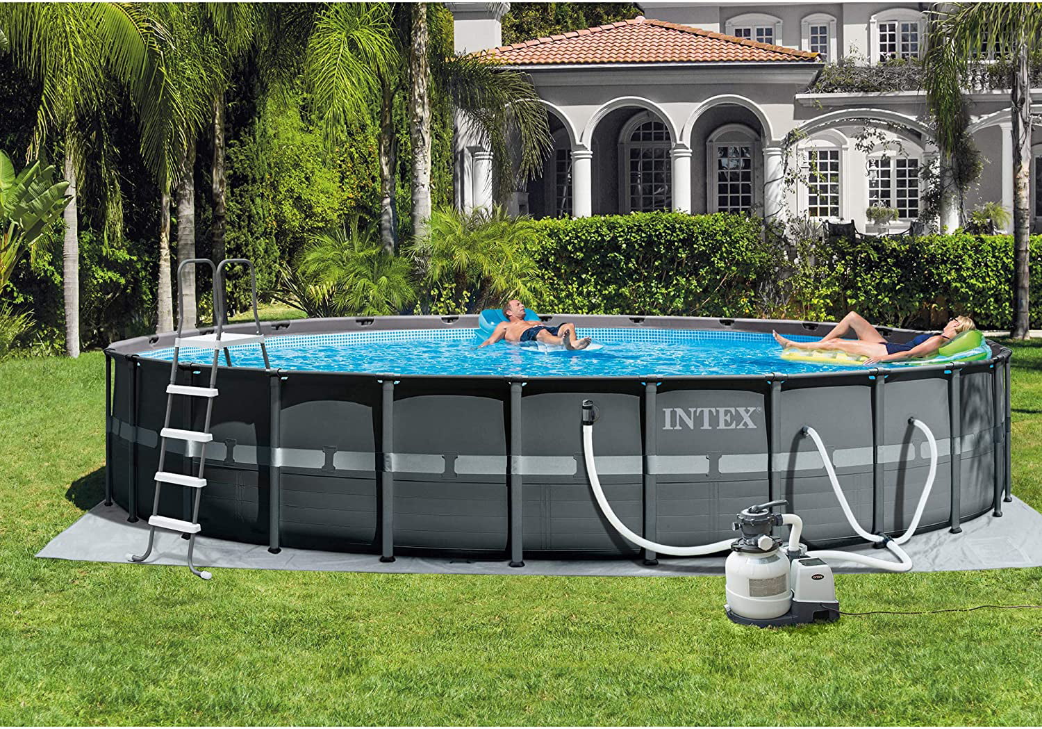 Barnlig Kompliment opføre sig Intex 26ft X 52in Ultra XTR Round Frame Pool Set with Sand Filter Pump -  Walmart.com