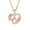 A, variant on Hollow Out Heart Floral Inlaid Zircon Initial Letter Necklace Elegant Stainless Steel Personalized Daily Jewelry for Women D