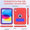 thumbnail image 4 of SUPNICE Case for iPad 10th Generation 2022 10.9 Inch,iPad 10th Generation Case with Pencil Holder & Kickstand,Shockproof Anti-Slip Protective Case for iPad 10th Generation 10.9",Red adn Blue, 4 of 7