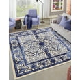 thumbnail image 6 of Unique Loom La Jolla Collection Area Rug - Traditional (8' Square Ivory and Blue/Blue), 6 of 7