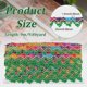 thumbnail image 2 of Cinta de 9,8 yardas de cinta de encaje brillante de 1 pulgada de ancho con motivos florales triangulares, cinta metálica verde para costura y manualidades., 2 of 7