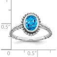 thumbnail image 2 of 14K White Gold Oval Blue Topaz Ringsize 7 (Width 1.7) - Jbsp, 2 of 5