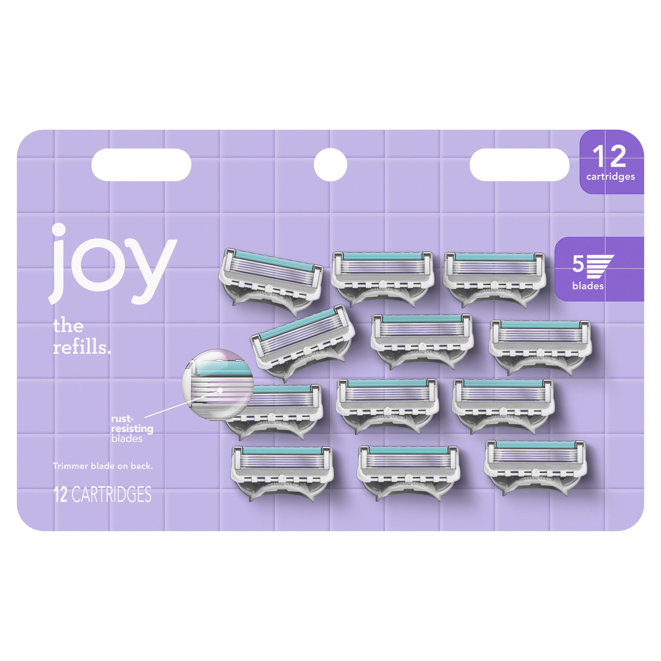 Joy razor blade cartridge refill for women, 12 blade refills