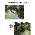 thumbnail image 6 of Forest 2 Panel Kitchen Curtains for Windows, Nature Woodland Spring Scenic Green Trees Flower Bathroom Privacy Curtain, Home Décor Window Treatment for Bedroom/Living Room 55"x45", 6 of 6