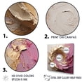 thumbnail image 3 of Designart "Luxurious Gold & Pink Pottery Spirals" Abstract Spirals Floater Framed Wall Art Prints, 3 of 5