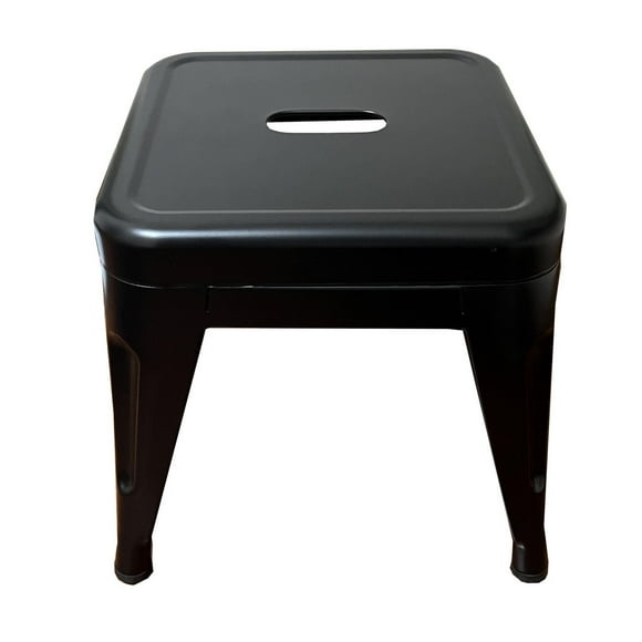Homeworks 12" Black Metal Stool, Backless, 1-Pack – Indoor/Outdoor Utility Seating Capacité de charge de 330 lb