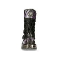 thumbnail image 4 of NEW ROCK M-591-S5 PURPLE FLAME PUNK BOOTS Black Leather Gothic Heavy Biker 43, 4 of 6