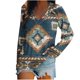thumbnail image 1 of Moda Mujer Camisas casuales de manga larga Primavera Otoño Tops Blusa con cuello en V Pompotops  FGAJ12962, 1 of 5