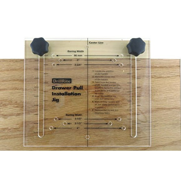 Taytools 203604 Adjustable Drawer and Door Pull and Knob Installation Jig for Pulls with 2-1/2", 3", 3-1/2", 3-3/4", 4" and 96