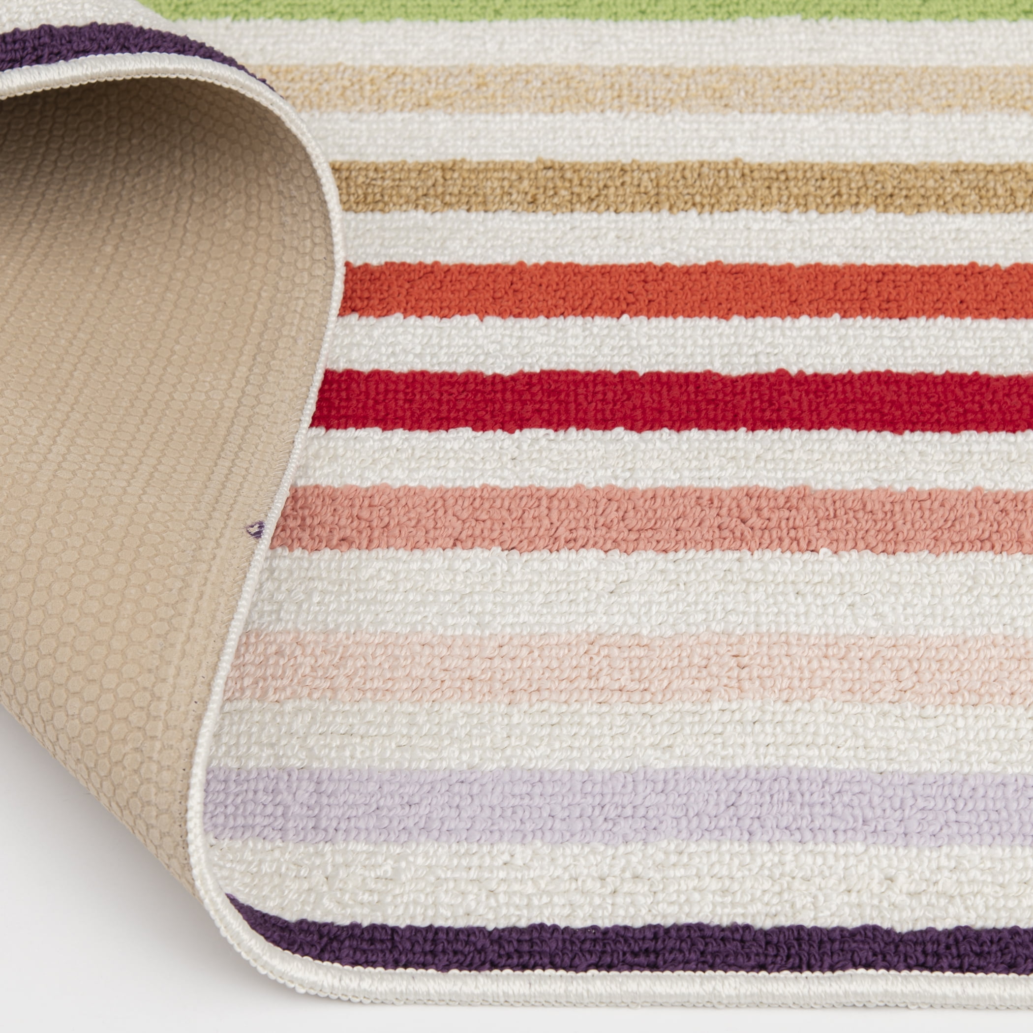 (2 pack) Mainstays Rainbow Stripe Indoor Area Rug, 36"x56"