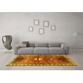 thumbnail image 3 of Ahgly Company Indoor Square Medallion Yellow Traditional Area Rugs, 7' Square, 3 of 4