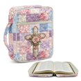 thumbnail image 2 of HELLHERO Pocket Quilted Bible Cover for Men, Handle Lightweight Bible Cover Case Stretch Polyester Bible Holder Case Rose and Daisy Design, 2 of 9