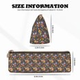 thumbnail image 4 of Naloa Colorful Flowers with Butterfly Print Leather Pencil Case - Portable Big Capacity Pencil Pouch Organizer Bag Stationery Bag for Work & Office Pencil Pen Case, 4 of 5