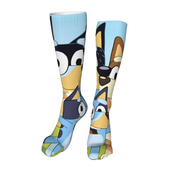 Saiise Bluey Funny Socks Men Women Boys Kids Adults Novelty Graphic 20in stockings Crazy Design Casual Dress Socks for Sports,Running,Travel