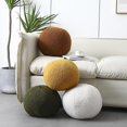 thumbnail image 3 of 2 uds almohada redonda bola sofá almohada esfera almohada Boucle-como cojín redondo, 3 of 4