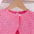 thumbnail image 4 of Toddler Dress Toddler Baby Girls Summer Solid Strap Dress and Short Sleeve Cardigan 2 Piece Set Toddler Dresses Hot Pink 3 Years-4 Years, 4 of 5