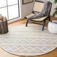 thumbnail image 2 of SAFAVIEH Marbella Devereux Striped Area Rug, Ivory/Black, 6' x 6' Round, 2 of 10