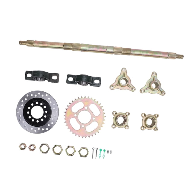 Conjunto De Eje Trasero De ATV, Estabilidad Mejorada Disco De Freno De 160 Mm Servicio Pesado 428- 37T Piñón Go Kart Kit De Eje Trasero Con Base Para Triciclos De Deriva