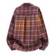 thumbnail image 3 of Blusa y camisa de manga larga con cuello vuelto para hombre, blusa informal a cuadros a la moda con botones y cuello vuelto, blusa de poliéster para hombre, 3 of 8