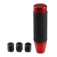 thumbnail image 1 of Cylinder Shift Knob, 13cm Universal for Automatic and Manual Vehicle Gear Shifter Knob with 3 Adapter Aluminum Alloy Red, 1 Set, 1 of 7