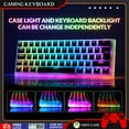 thumbnail image 6 of MAGIC-REFINER MK25-1 60% Mechanical Keyboard Custom Hot Swappable Gaming Keyboard Programmable Double-sided RGB Backlit Transparent Case Pudding Keycaps NKRO Compact for Gamer PS4 Xbox PC（Red Switch）, 6 of 9