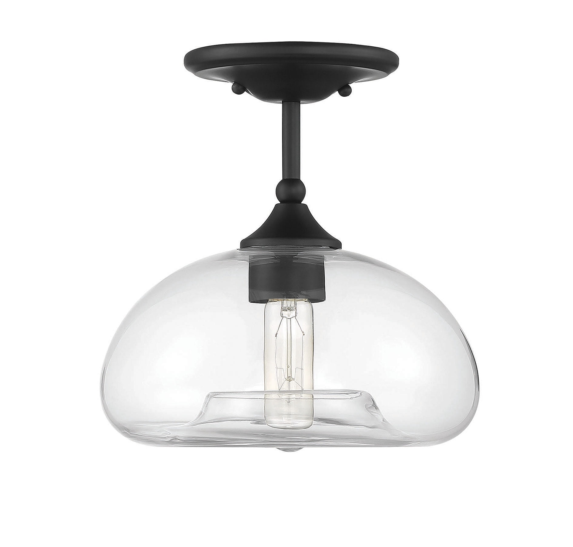 Trade Winds Lighting 1-Light Ceiling Light In Matte Black