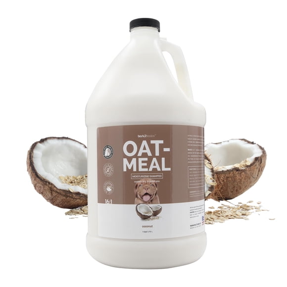 Champú para perros Bark 2 Basics, avena, 3,78 litros, ingredientes naturales