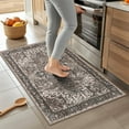 thumbnail image 2 of Lochas Vintage Accent Rugs Distressed Print Area Rug Low Pile Carpet for Living Room Bedroom Home Decor,Brown,2'x3', 2 of 6