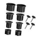 thumbnail image 4 of 12 piezas Patio Mesa para el Anillo de agujeros para el anillo de reemplazo negro para patio trasero con manga oblicua, 4 of 8