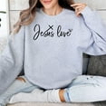 thumbnail image 4 of Women's Jesus Love Sweatshirt, Christian Faith Graphic Pullover, Religious Casual Wear, Comfy Inspirational Clothing, Gift Idea, 4 of 11