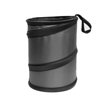 FH Group Waterproof 6.3" x 8.3" Small Collapsible Car Trash Can,Gray
