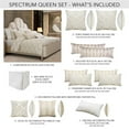 thumbnail image 3 of Michael Amini Spectrum 10-Piece Fabric Queen Comforter Set - Pearl Ivory, 3 of 20