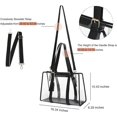 thumbnail image 3 of Clear Tote Bag for Women - Clear Bag for Stadium Events with Adjusted Strap, Clear Crossbody Shoulder Bag for Work, Office, 3 of 6