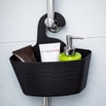 thumbnail image 2 of Evideco French Home Goods Dorm Shower Caddy Hanging Polypropylene Over-the-Shower Head Razor Shower Caddy, Black, 2 of 6