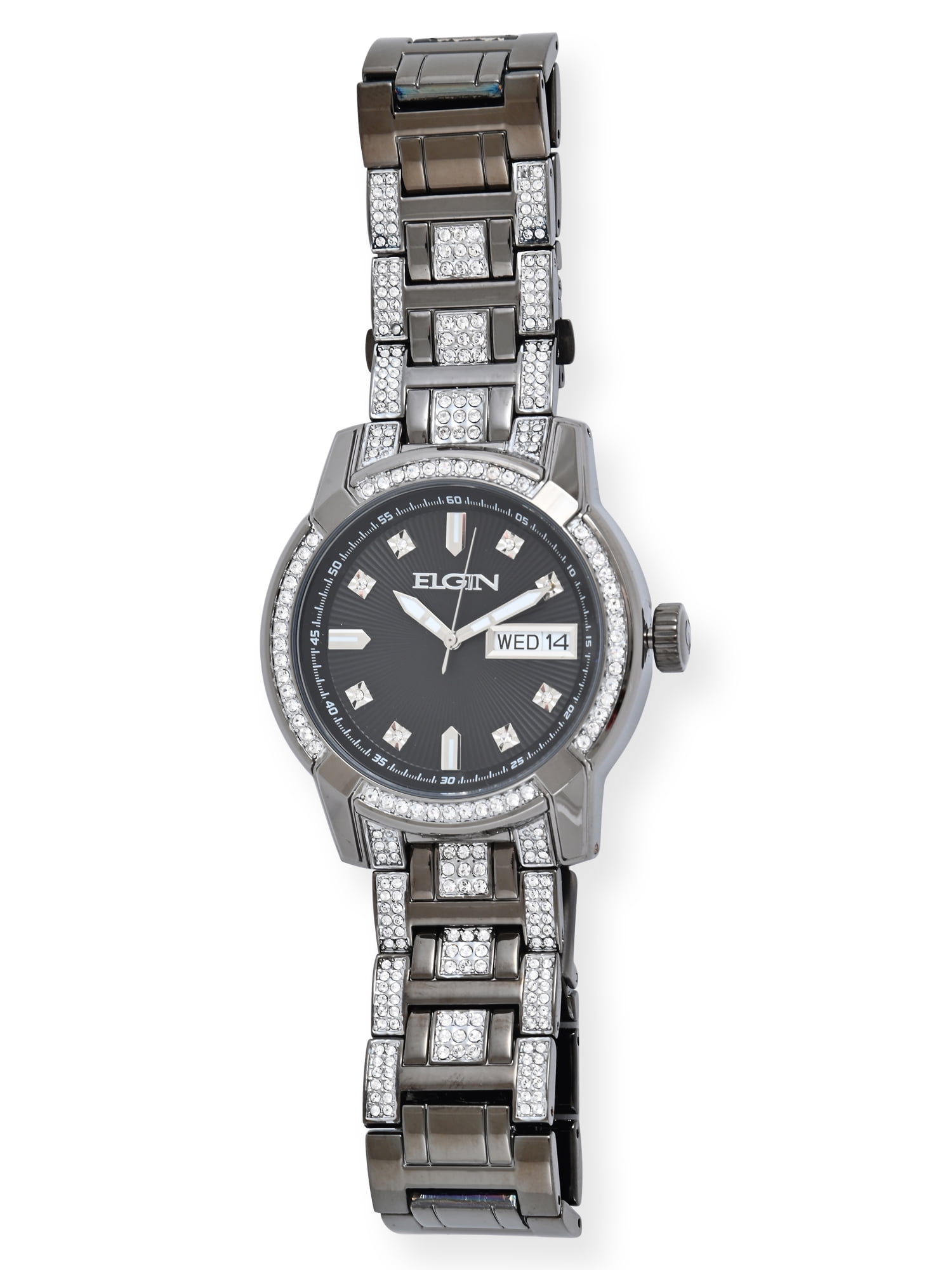 Elgin Adult Mens Analog Alloy Gunmetal 52mm Wristwatch, FG180021
