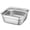 A, variant on Stainless Steel Dish Tub Basin 9.4 Inch, Multi-Purpose Square Washing Bowl for Kitchen Sink, Large Vegetable Prep Basin, Durable Metal Dishpan for Home, Cookware