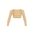 thumbnail image 4 of Gaine de Compression Extensible pour Femmes - Vêtements de Sport Taille Haute pour Entraînement Physique et Récupération Post-Chirurgicale - Ajustable Respirant et Évacuant l'Humidité, Beige Clair, P (4), 4 of 7