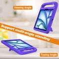 thumbnail image 3 of TECH CIRCLE Case for iPad Air 5th/4th Gen 2022/2020, iPad Pro 11 Case 2022/2021/2020/2018, Shockproof Protective Handle Stand Pencil Holder Kids Case for iPad Air 5/4 10.9" & iPad Pro 11",Purple, 3 of 6