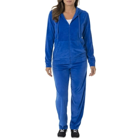 Danskin Now Women's Velour Hoodie and Pant Tracksuit