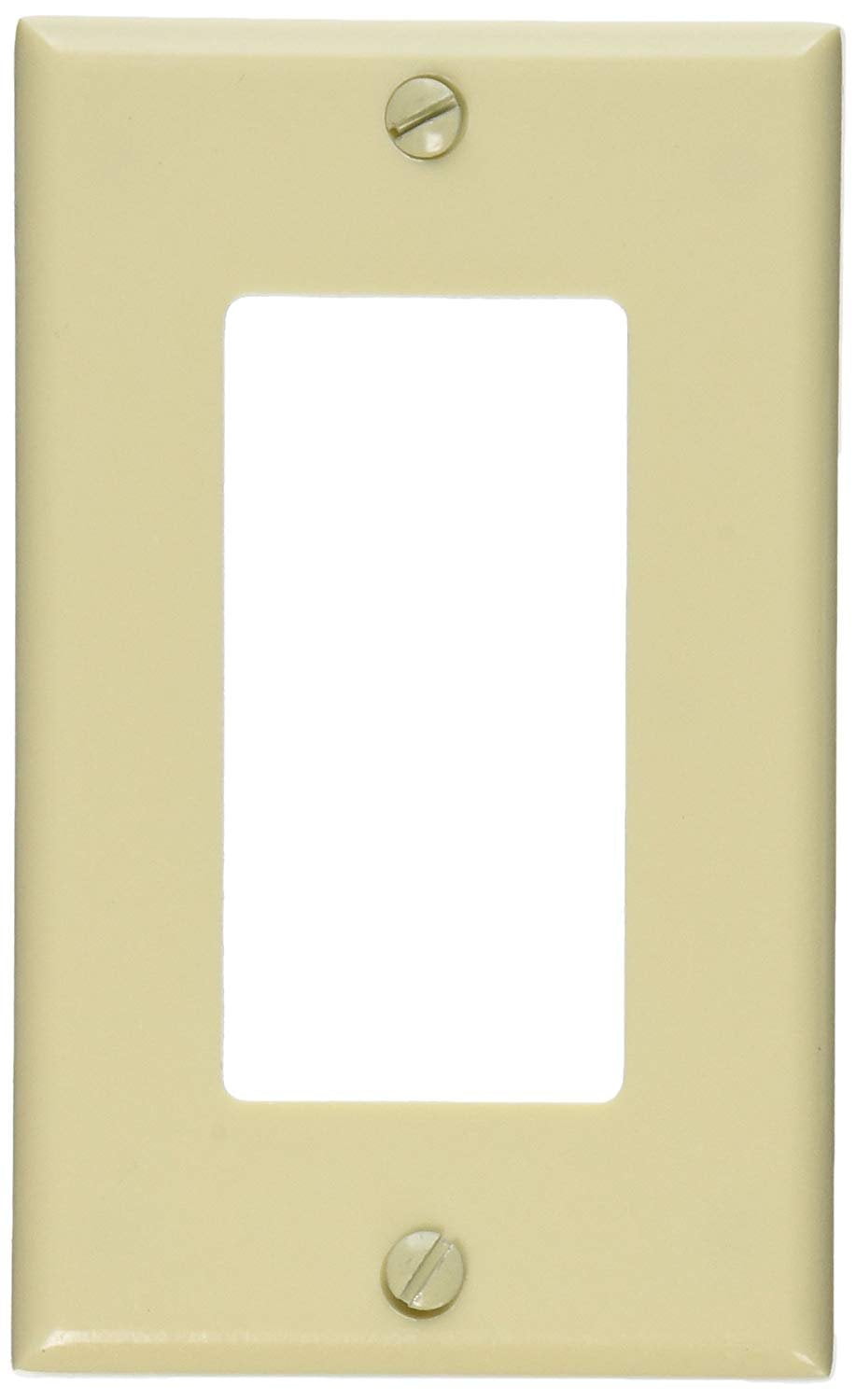 50 Leviton Ivory Decora GFI GFCI Cover Flush 1-Gang Plastic Wallplates 80401-I 