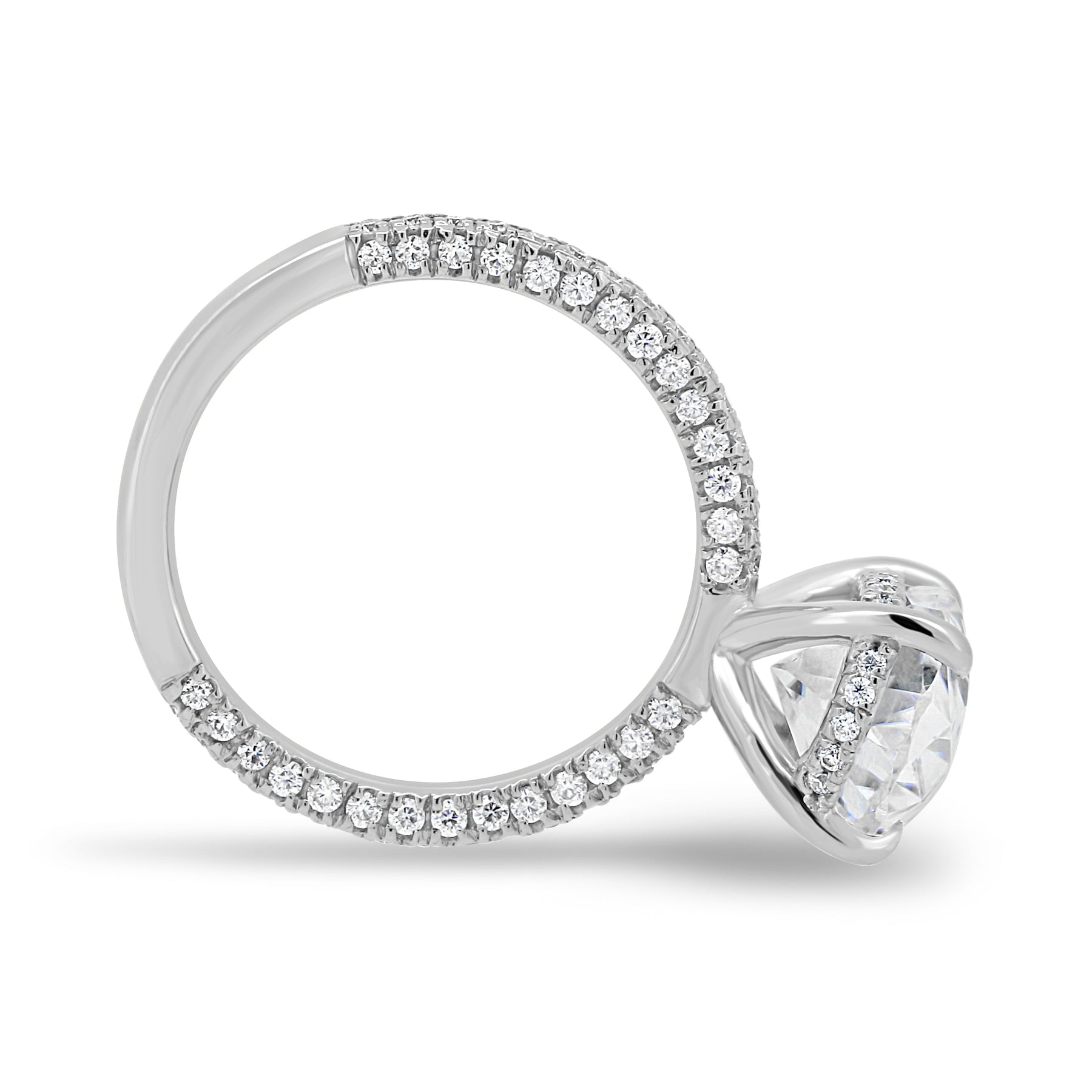ESTE ORIGIN 4.85CT Oval Lab-Grown Diamond Solitaire Engagement Ring in 14K White Gold for Women US 5