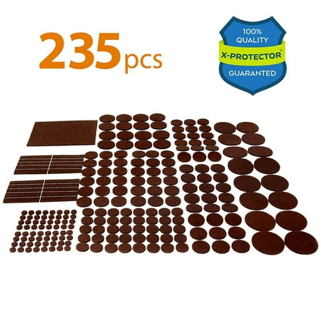X-PROTECTOR Premium GIANT Pack Furniture Pads 235 piece! GREAT QUANTITY of Felt Pads Furniture Feet with MANY BIG SIZES – Your Best Wood Floor Protectors. Protect Your Hardwood & Laminate (Best Wood Flooring For The Money)