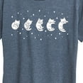 thumbnail image 3 of Instant Message - Cat Moon Phases - Women's Short Sleeve Graphic T-Shirt, 3 of 6