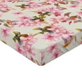 thumbnail image 4 of Ambesonne Cherry Blossom Fitted Sheet, Bohemian Spring Art, King Size, Pale Pink Fawn Cream, 4 of 5