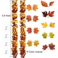 thumbnail image 6 of Zukuco Artificial Fall Maple Leaf Garland, Autumn Hanging Leaves Vines Garland for Indoor Outdoor Wedding Thanksgiving Christmas Fireplace Dinner Party Decor, 6 of 7