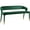 Green, variant on Maklaine Contemporary Soft White Vegan Leather Rounded Back Bench