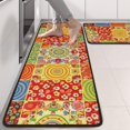 thumbnail image 2 of Kitchen Rugs Sets Of 2,Pioneer Flower Floral Print Pattern Anti Fatigue Kitchen Mat Rugs Non Slip Washable,Decorative Kitchen Floor Mats for Kitchen,Sink,Laundry,17X47 Inch, 2 of 5