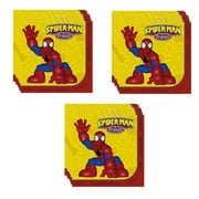 Spiderman and Friends Birthday Party Supplies Bundle Pack includes 48 Party Napkins