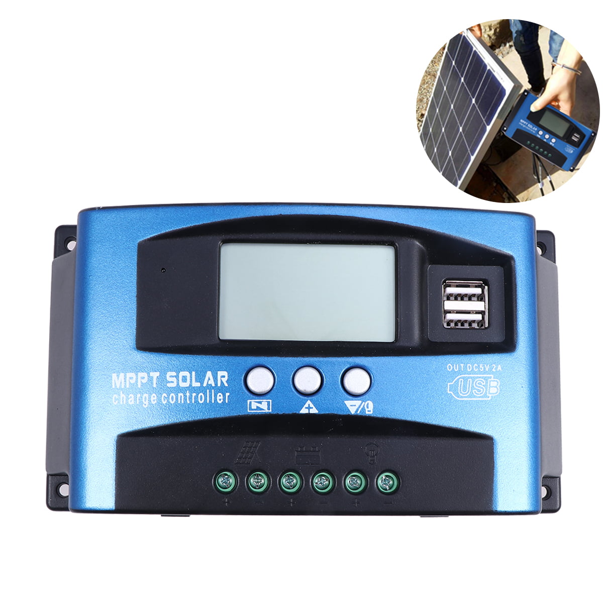 100A Solar Panel Laderegler Solarregler Controller Regulator 12V/24V R4N5 